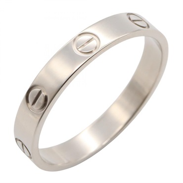 CARTIER Mini Love Ring 18KWG White Gold Used Unisex Size 59/ US 8.5