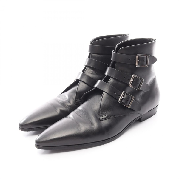 SAINT LAURENT PARIS Boots leather Black #41 Used mens