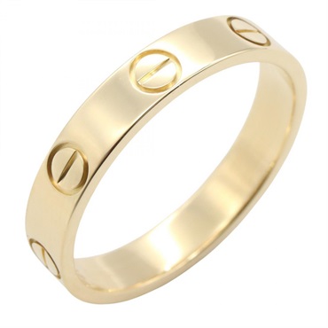CARTIER Mini Love Ring 18KYG Yellow Gold Used Unisex Size 52/ US 5.75