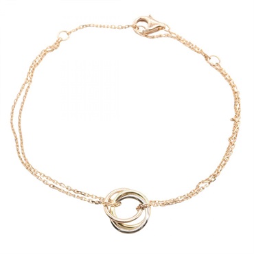 CARTIER Trinity Bracelet 18cm 18KRG Pink Rose Gold Used Women