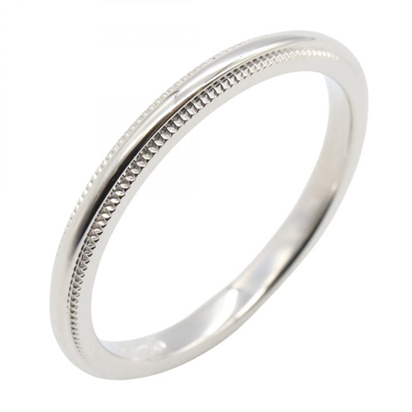 TIFFANY＆CO Milgrain Ring Pt950 Platinum Used Unisex Size 5