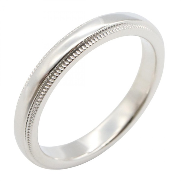 TIFFANY＆CO Milgrain Ring Pt950 Platinum Used Unisex Size 5.25