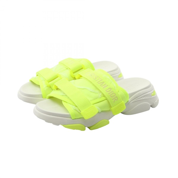 Christian Dior D-WANDER Sandals Sgies Fabric Yellow Used mens size 38