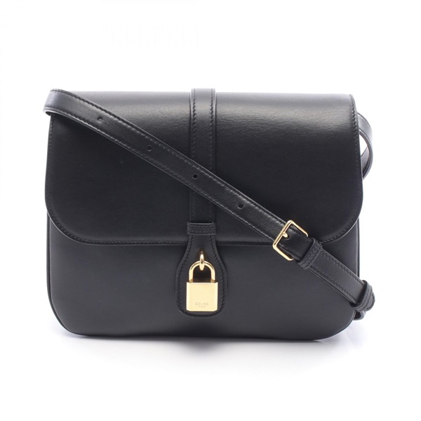CELINE Taboo Medium Shoulder crossbody Bag 196583 leather Black Used Women