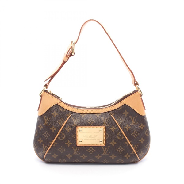 LOUIS VUITTON Thames PM Shoulder Handbag M56384 Monogram canvas Brown Used Women