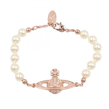 Vivienne Westwood Bracelet 61030001G121 Brass Artificial pearl GHW White NEW