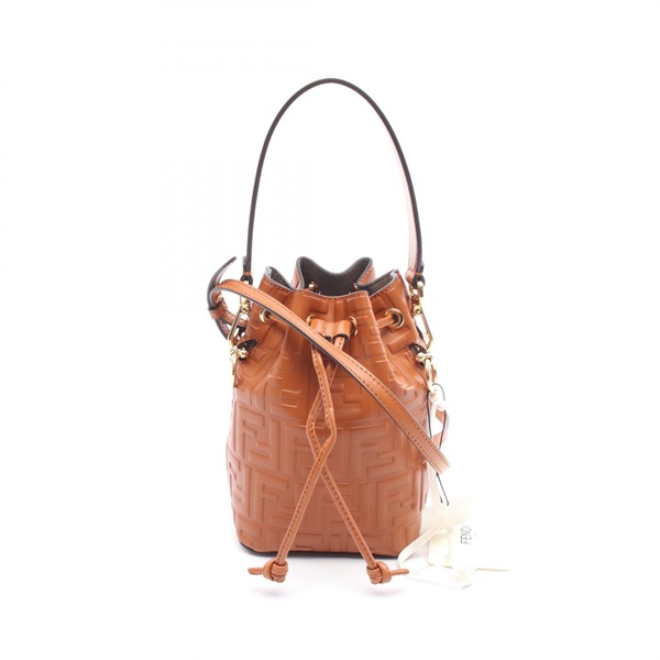 FENDI Mini Mon Tresor Zucca crossbody Handbag 8BS0100A3ZGF1C6J leather Brown NEW