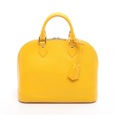 LOUIS VUITTON Alma PM Handbag M40951 Epi leather Yellow Mimosa Used Women LV