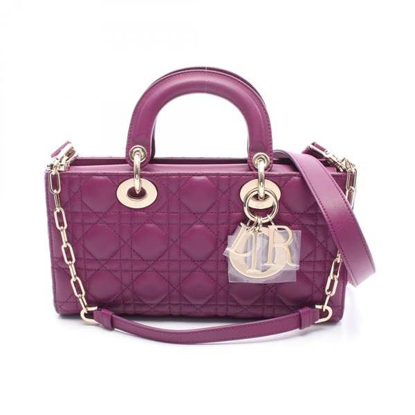 Christian Dior Lady D-Joy Medium crossbody Handbag M0540ONGE-M27V leather Purple