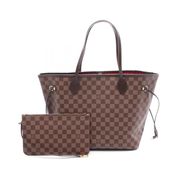 LOUIS VUITTON Neverfull MM Tote shoulder Bag N40599 Damier leather Ebene Used LV