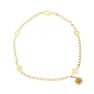 CHANEL COCO Mark Chain Belt Gold Plated Used Women CC