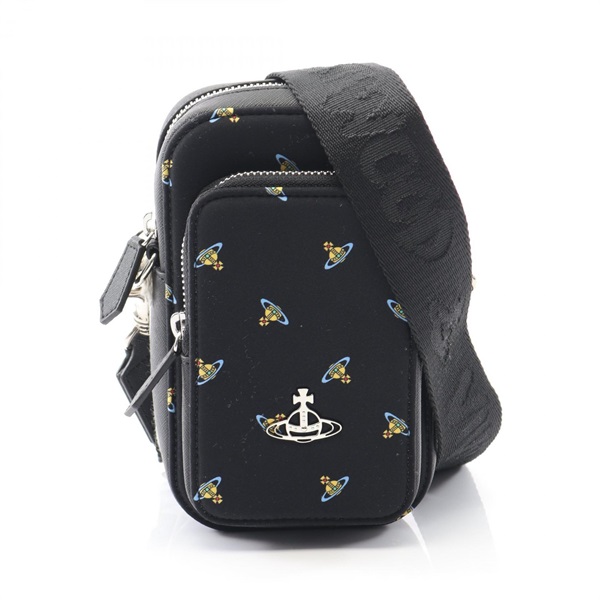 Vivienne Westwood PHONE CROSSBODY Shoulder Bag S58030002 Neoprene Black Used