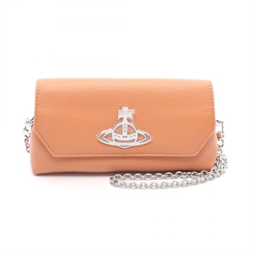 Vivienne Westwood Mini pouch chain Shoulder Bag leather Brown Used Women SHW