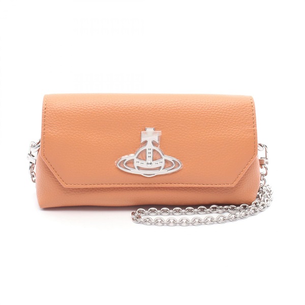 Vivienne Westwood Mini pouch chain Shoulder Bag leather Brown Used Women SHW