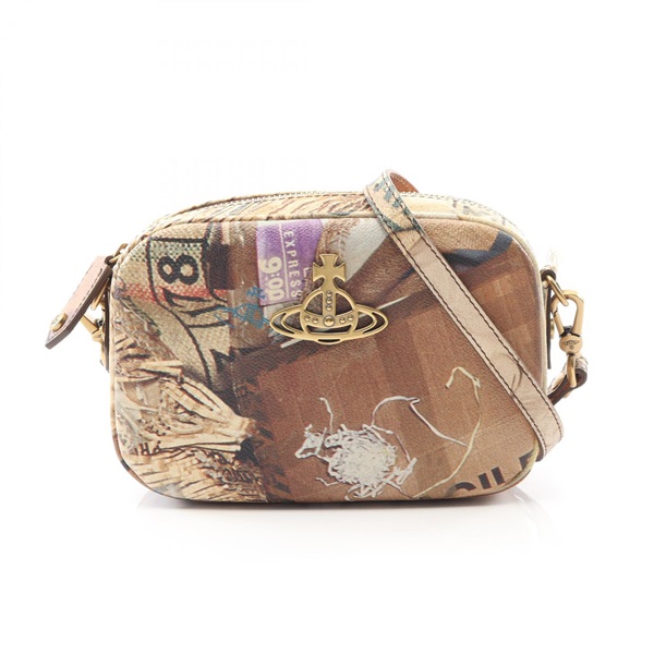 Vivienne Westwood ANNA CAMERA Shoulder Bag Synthetic leather Beige Used Women