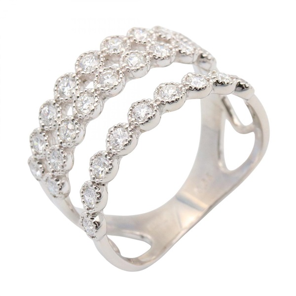 JEWELRY Diamond Ring Pt900 Platinum Used Size US 6.25