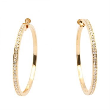 JEWELRY Diamond Clip-on Earrings 18KYG Yellow Gold Used Women