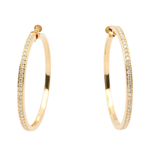 JEWELRY Diamond Clip-on Earrings 18KYG Yellow Gold Used Women