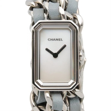 CHANEL Premiere Rock Wrist Watch H4327 Quartz Stainless Steel Leather Used Women