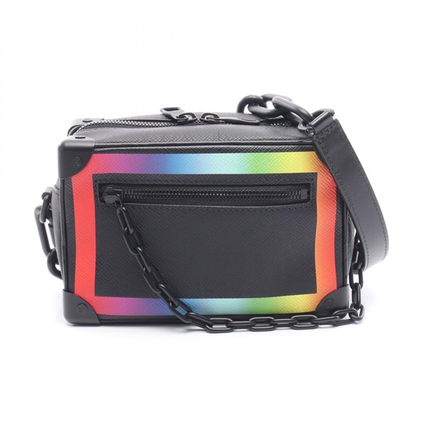 LOUIS VUITTON Mini soft trunk Shoulder crossbody Bag M30351 Taiga rainbow noir