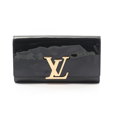 LOUIS VUITTON Portefeuille Louise Bifold long wallet purse M61316 Vernis Noir LV