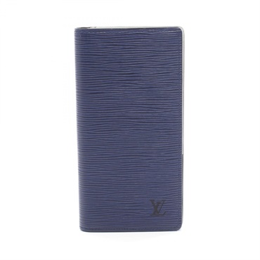 LOUIS VUITTON Portefeuille Brazza wallet M81371 Epi leather canvas Blue Used LV