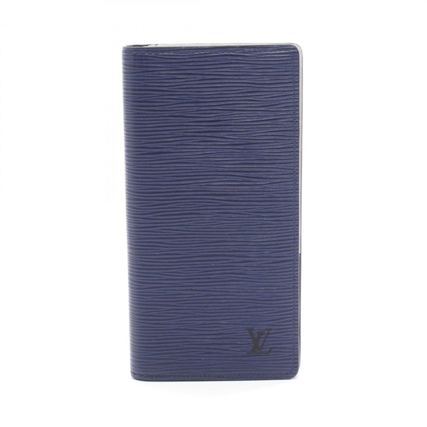 LOUIS VUITTON Portefeuille Brazza wallet M81371 Epi leather canvas Blue Used LV