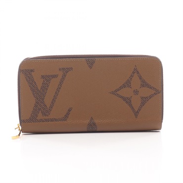 LOUIS VUITTON Zippy long wallet M69353 Monogram Giant Reverse canvas Brown Used