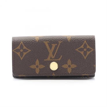 LOUIS VUITTON Multicles 4 key holder M69517 Monogram canvas Brown Used Women LV