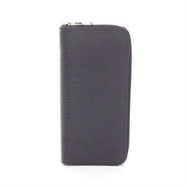 LOUIS VUITTON Zippy Vertical long wallet M60965 Epi leather Black Used mens LV