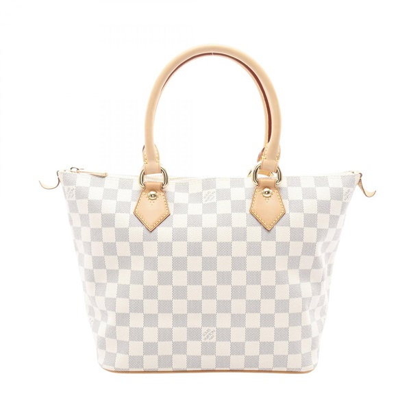 LOUIS VUITTON Saleya PM Tote Bag N51186 Damier Azur canvas leather White Used LV