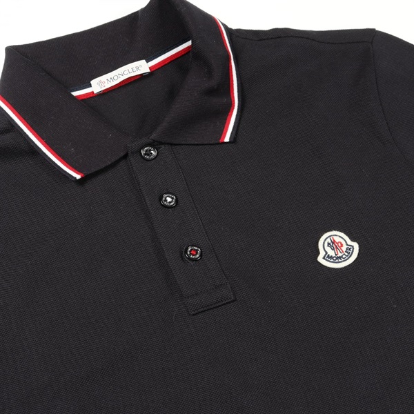 MONCLER Polo T shirt Tops 8A70300 cotton Navy Red White Used mens size S