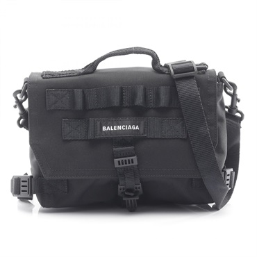 BALENCIAGA ARMY MESSENGER S Handbag 6561062BKPI1000 Nylon canvas Black NEW mens