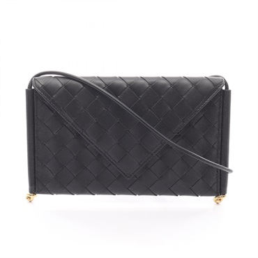 BOTTEGA VENETA Intrecciato Phone Pouch Shoulder crossbody Bag 805975V4R421019 BK