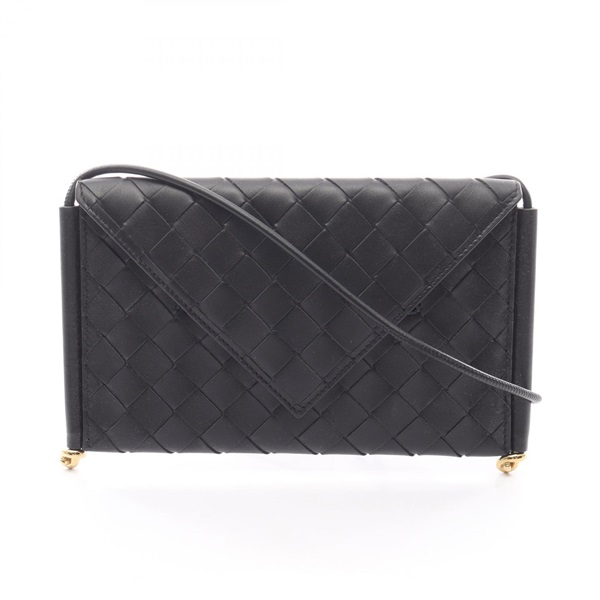 BOTTEGA VENETA Intrecciato Phone Pouch Shoulder crossbody Bag 805975V4R421019 BK