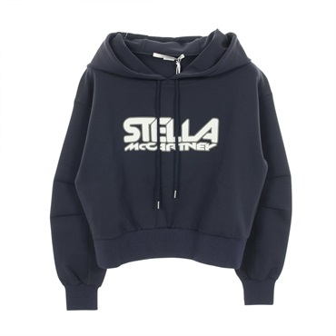 Stella McCartney Logo print Hoodie sweatshirt #36 Nylon Navy Used Women