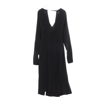 BURBERRY Emelia Pleated Dress 8041042 silk Black Used Women size UK2