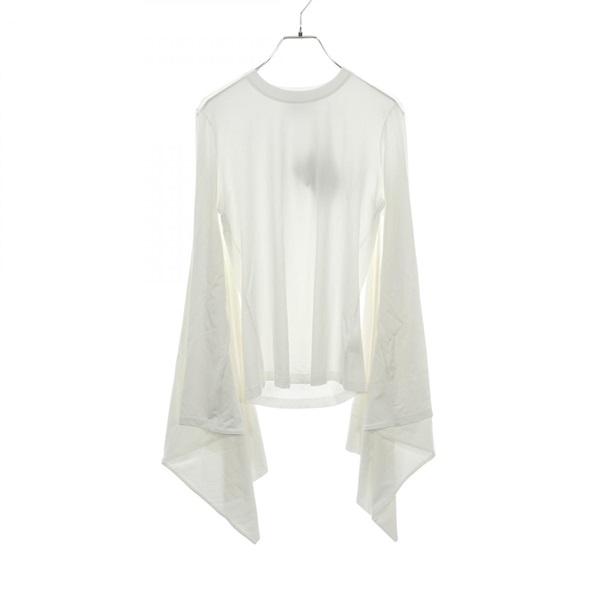BURBERRY Long sleeve T-shirt Tops 8046901 Viscose White Used Women Size M