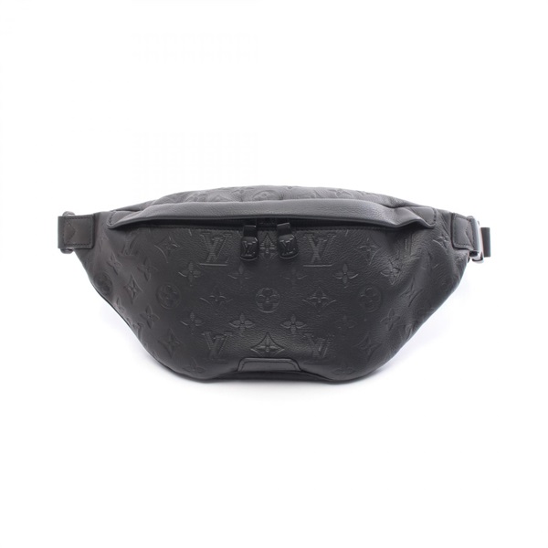 LOUIS VUITTON Discovery Bumbag PM M46036 Monogram Shadow leather Black Used mens