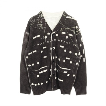 Sacai INTERSTELLAR cardigan #2 knitwear wool Black Beige Green Used mens