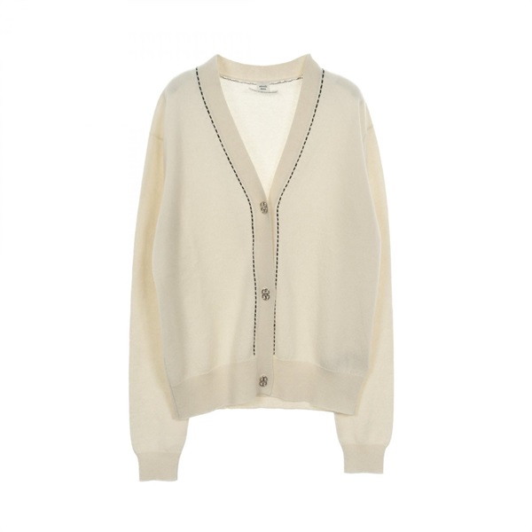 HERMES Cardigan knitwear cashmere Beige Used Women size 34 CC Coco