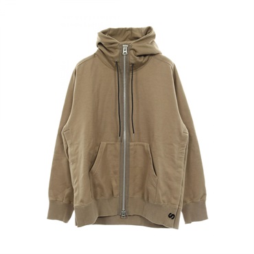 Sacai Hoodie sweatshirt long sleeve tops zip-up cotton Brown Used mens #1