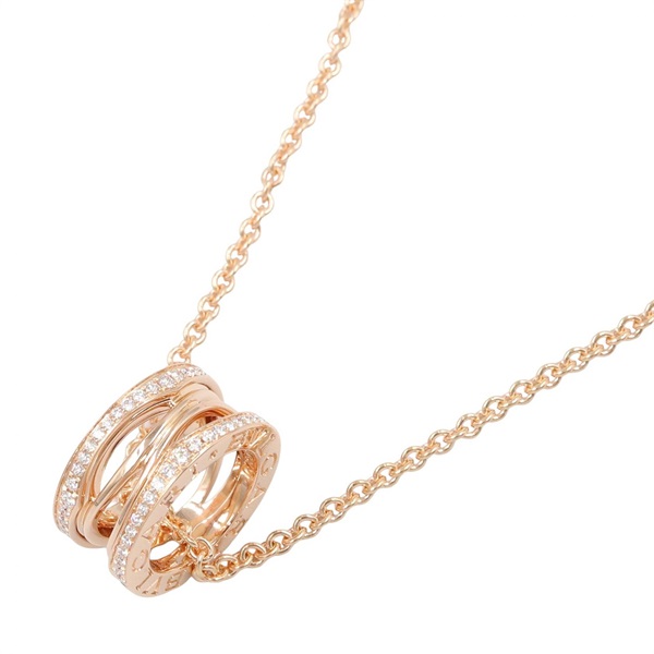BVLGARI B-zero1 Legend Diamond Necklace 18KPG Pink Rose Gold Used women