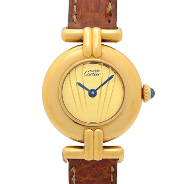 CARTIER Must Colisee Vermeil SM Wrist Watch W1000553 Quartz GP Used Women