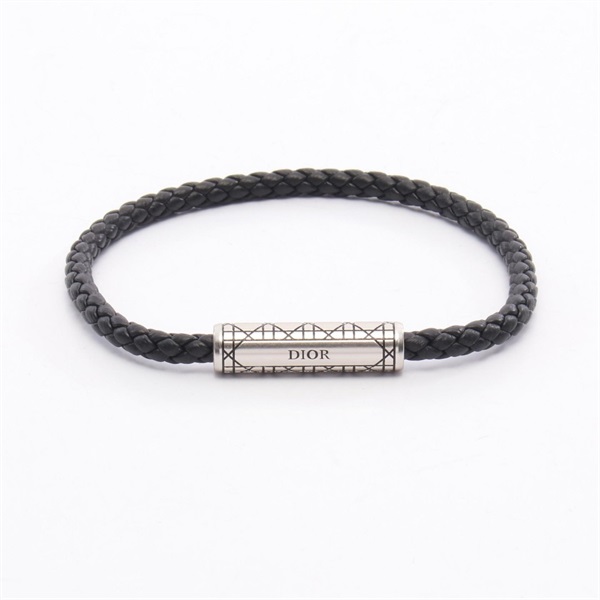Christian Dior Cannage Braided Leather Bracelet 19cm B2782HOMLE004L leather SS