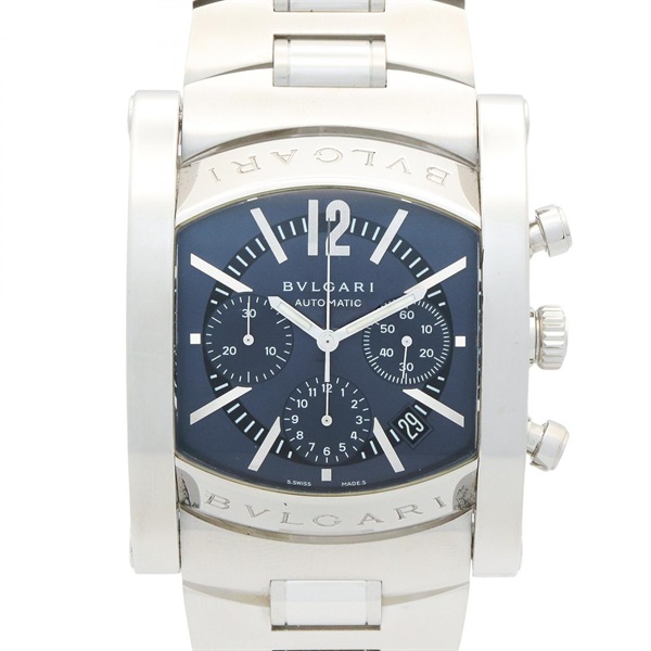 BVLGARI Assioma Chrono Wrist Watch AA48SCH Automatic Stainless Steel Used mens