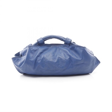 LOEWE Nappa Aire Handbag leather Blue Used Women