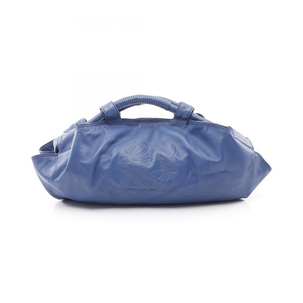 LOEWE Nappa Aire Handbag leather Blue Used Women