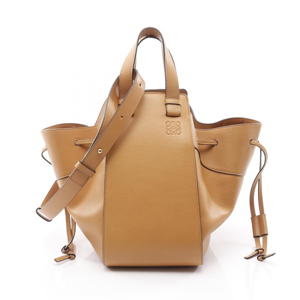 LOEWE Hammock Anagram Medium Shoulder Bag leather Brown Used Women