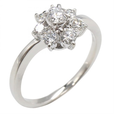 TASAKI Diamond Ring Pt900 Platinum Used women US size 7